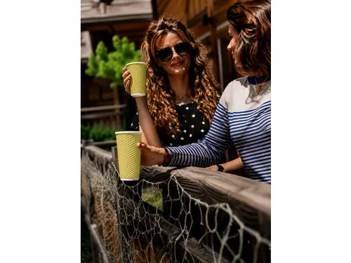 Beker porselein Les Artistes Paris 450ml met siliconen grip Groen