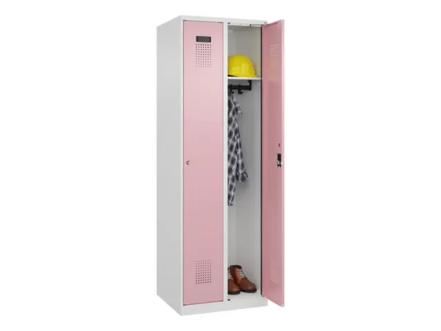 locker,HxBxD 1850x600x500mm,2vak,vak B 300mm,cil.-slot,staand op vloer