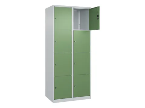lockerkast,HxBxD 1850x800x500mm,2x4vakken,vak B 400mm,cil.-slot