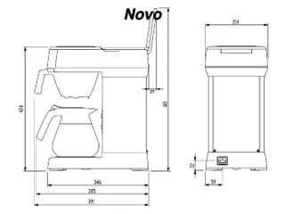Snelfilter Koffiezetapparaat Bravilor Novo Met Glazen Kan - 5