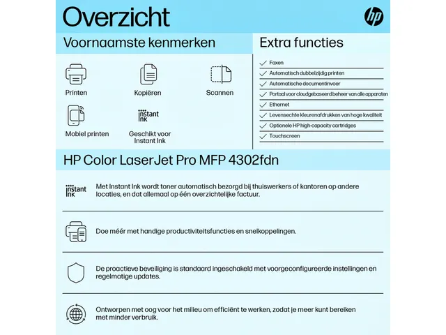 Multifunctional Laserprinter HP Color LaserJet 4302fdn