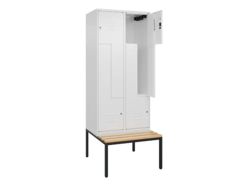 Z-garderobekast,HxBxD 2120x800x815mm,4vak,vak B 400mm,cil.-slot