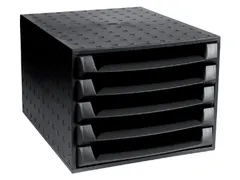Ladenbox Exacompta Ecoblack Open Zwart 5 Laden A4+