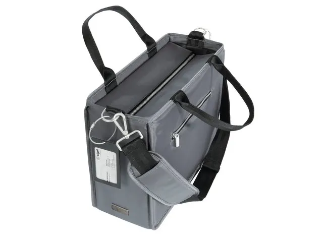 Bureautas Sigel voor hybride werken Premium M donkergrijs 360x280x150