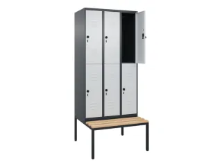 Dubbeldekse dekenkist,HxBxD 2120x900x815mm,3x2vak.,vak B 300mm - 2