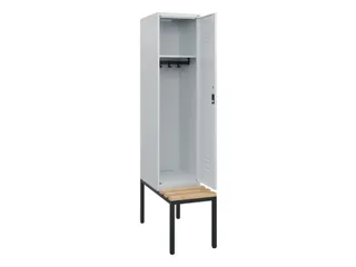 locker met bank,HxBxD 1950x400x815mm,1vak,vak B 400mm,draaigrendel - 2