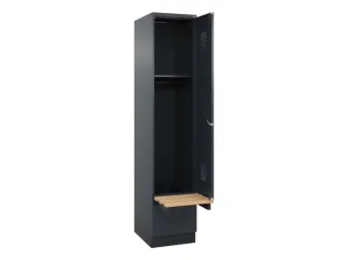 locker met bank,HxBxD 1950x400x815mm,1vak,vak B 400mm,cilinderslot - 1