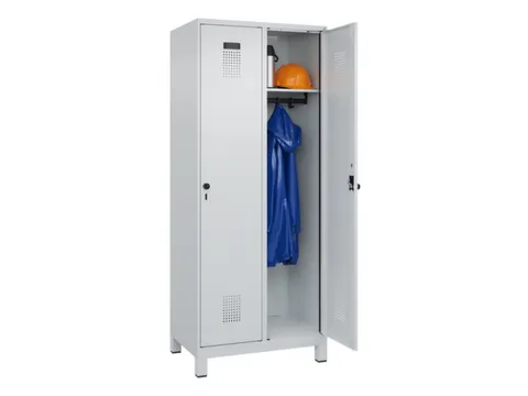 locker,HxBxD 1950x800x500mm,2vak,vak B 400mm,draaigrendel,voeten