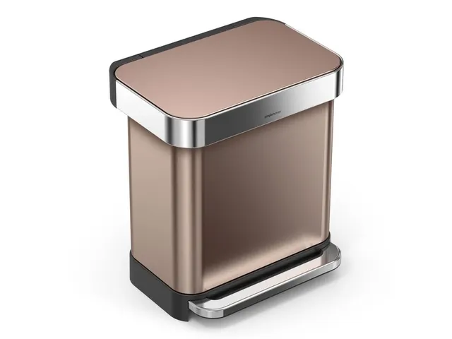 Afvalemmer Rectangular Liner Pocket 30 liter Rose Goud