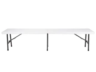 Inklapbare bank weerbestendig 180x25x43cm Wit - 7