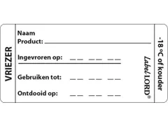 Aqua etiket Vriezer met i ngevroren op rol 250st