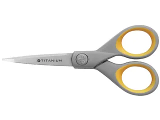 Kantoorschaar Westcott 130mm met softgrip titanium - 1