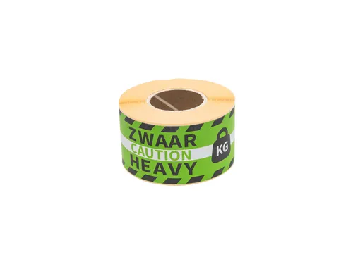 Waarschuwingsetiket Rillprint 46x125mm heavy groen 250 stuks