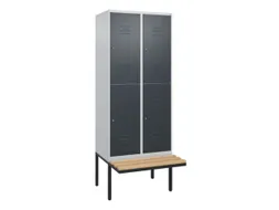 Dubbeldekse dekenkist,HxBxD 2120x800x815mm,2x2vak.,vak B 400mm