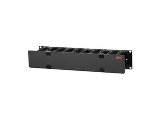 Horizontale kabelmanager, 2U x 4 inch diep, enkelzijdig met kap - 1