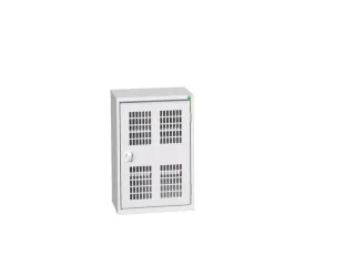 wandkast 800x525x350mm 2xStalen bodem sokkel Ral 7035 front Ral 7035 - 1