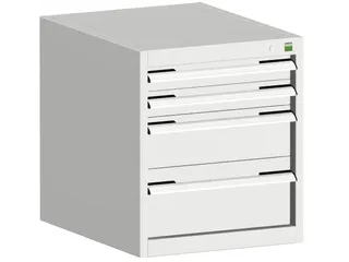 ladekast HxBxD 600x525x525mm 4laden romp RAL7035 front RAL7035 - 1