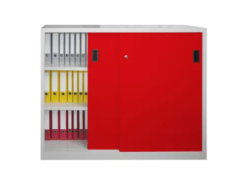 schuifdeurkast,HxBxD 1200x1500x600mm,RAL7035,front RAL3000