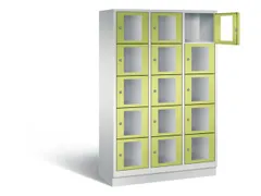 Lockerkast 1800x1200x500mm 3x5 vakken Cilinderslot, Sokkel, RDS1108060