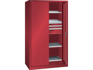 zwaarlastkast met zwenkdeuren,HxBxD 1950x1146x690mm,lak RAL3003 - 2