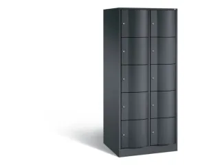 lockerkast cil.slot 1950x770x640mm 2x5 vakken romp RAL7021 front RAL70 - 2