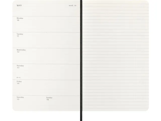 Agenda 2027 Moleskine 12M Planner Weekly 7dag/1pagina large sc black