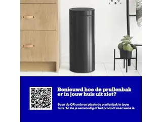 Touch bin New Prullenbak 30 Liter Mat Zwart - 2