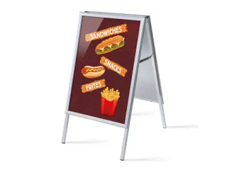 Stoepbord A1 complete set met print "Sandwiches Snacks Frites" - 1