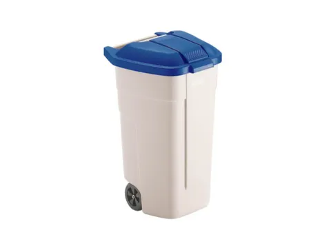 Afvalbak Voor Buiten 100 Liter Blauw Beige