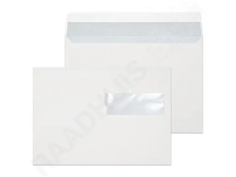 Dienstenvelop Venster Rechts Raadhuis 162x229mm C5 Wit Met Plakstrip