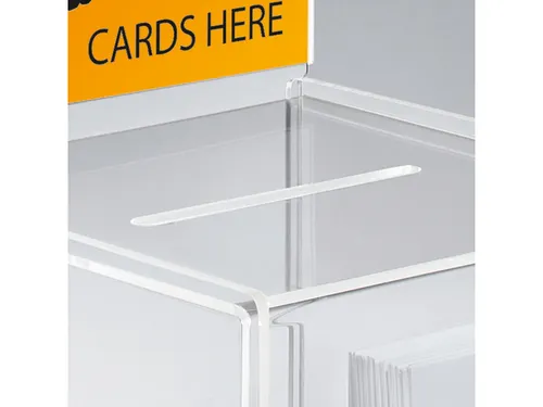 Aktiebak Transparant Folderhouder 21X36X21Cm + Insteek Visitekaart