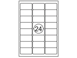 Etiket Rillstab 63.5x33.9mm Wit 2400 Stuks