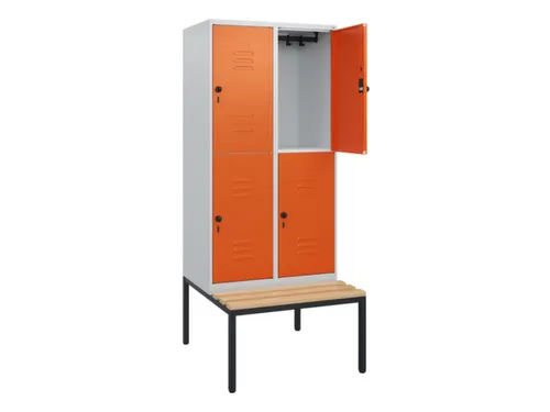 Dubbeldekse dekenkist,HxBxD 1950x800x815mm,2x2vak.,vak B 400mm