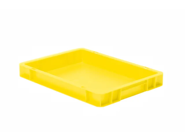 Euronorm-Stapelbak 4.5l 50x 400x 300mm Wanden/Bodem Gesloten Geel