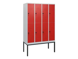 dubbeldekse locker,HxBxD 1950x1200x500mm,4x2vak.,vak B 300mm - 1