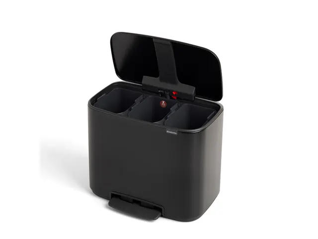Bo Pedaalemmer 3x11 liter Brabantia Mat Zwart