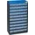 magazijnkast HxBxD 525x300x135mm 50laden behuizing zwart/blauw