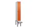 locker voor scheiding van kleding,HxBxD 2120x300x815mm,1vak
