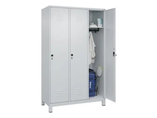 locker,HxBxD 1950x1200x500mm,3vak,vak B 400mm,draaigrendel,voeten