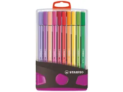 Viltstift Stabilo 68 Box Lila 20Stuks Assorti