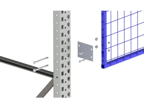 Bevestigingsset V. Gaasachterwand,V. Palletstelling,Staal Verzinkt