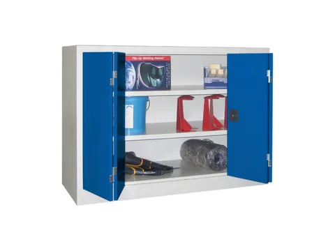 Ruime Vouwdeurkast 1000x1200x500mm 2legborden Ral7035 Front Ral5010