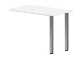 aanbouwtafel,i.h.v.,HxBxD 720-840x1000x600mm,2voeten verchroomd,Bl-wit
