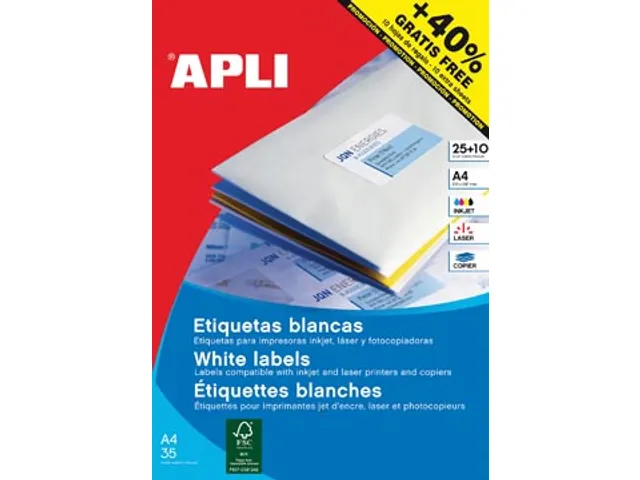 Apli Etiketten 70x37 Rechte Hoeken