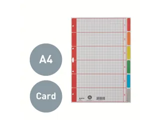 Tabbladen Leitz 4-gaats 4350 6-delig grijs karton - 2