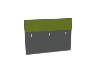 baliepaneel bureau aanbouw achter MS-donkergrijs BN7048-groen 1600mm - 1