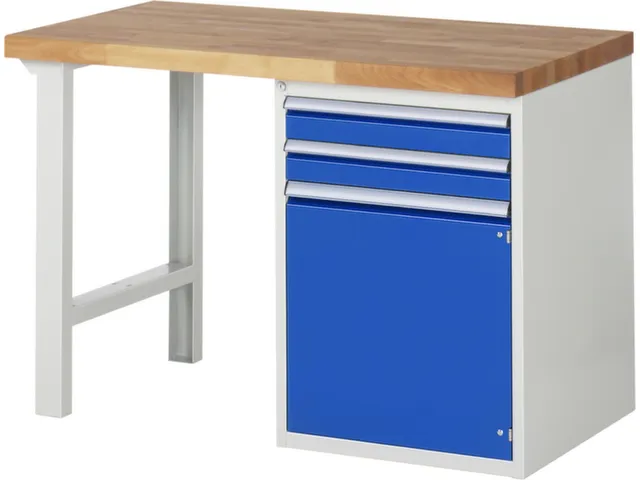 établi HxlxP 890x1250x700mm plateau hêtre force 750kg