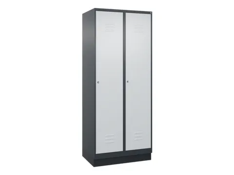armoire vestiaire noir et blanc HxlxP 1950x800x500mm 2compart.