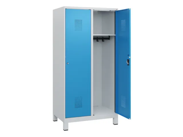 schoollocker,HxBxD 1630x800x500mm,2vak,vak B 400mm,cil.-slot,voeten