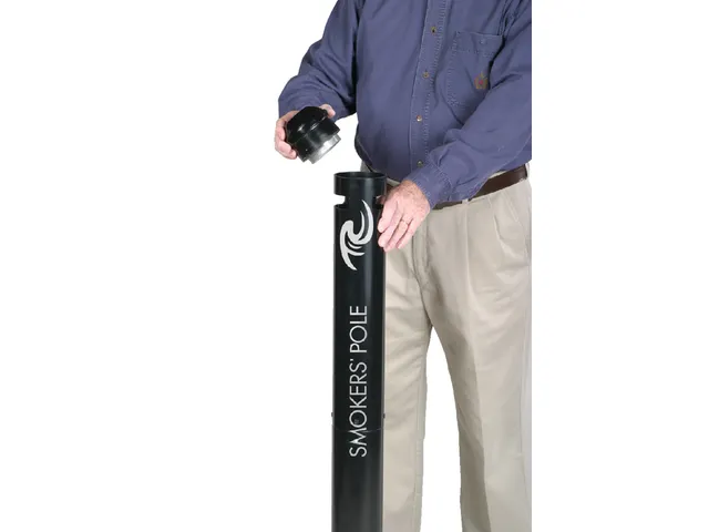 Asbak staand Rubbermaid peukenzuil 10x32x104cm zwart